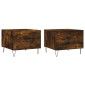 vidaXL Τραπεζάκια Σαλονιού 2 τεμ Καπνιστή Oak 50x50x40 εκ Επεξ. Ξύλο