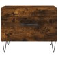vidaXL Τραπεζάκια Σαλονιού 2 τεμ Καπνιστή Oak 50x50x40 εκ Επεξ. Ξύλο