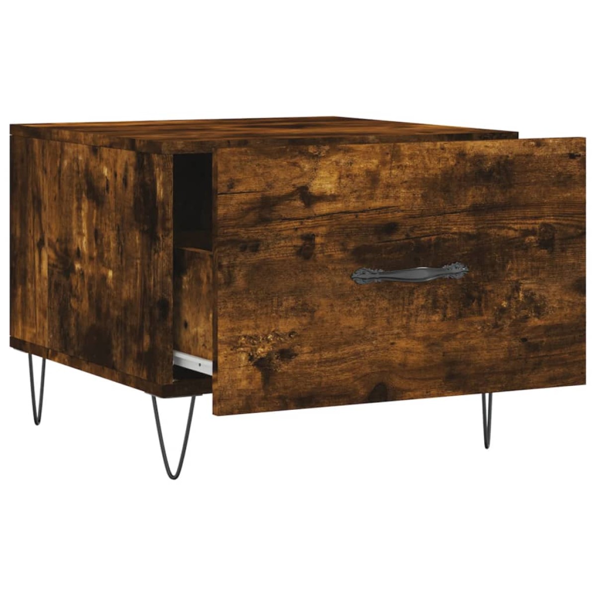 vidaXL Τραπεζάκια Σαλονιού 2 τεμ Καπνιστή Oak 50x50x40 εκ Επεξ. Ξύλο