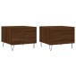 vidaXL Τραπεζάκια Σαλονιού 2 τεμ Brown Oak 50x50x40 εκ Επεξ. Ξύλο