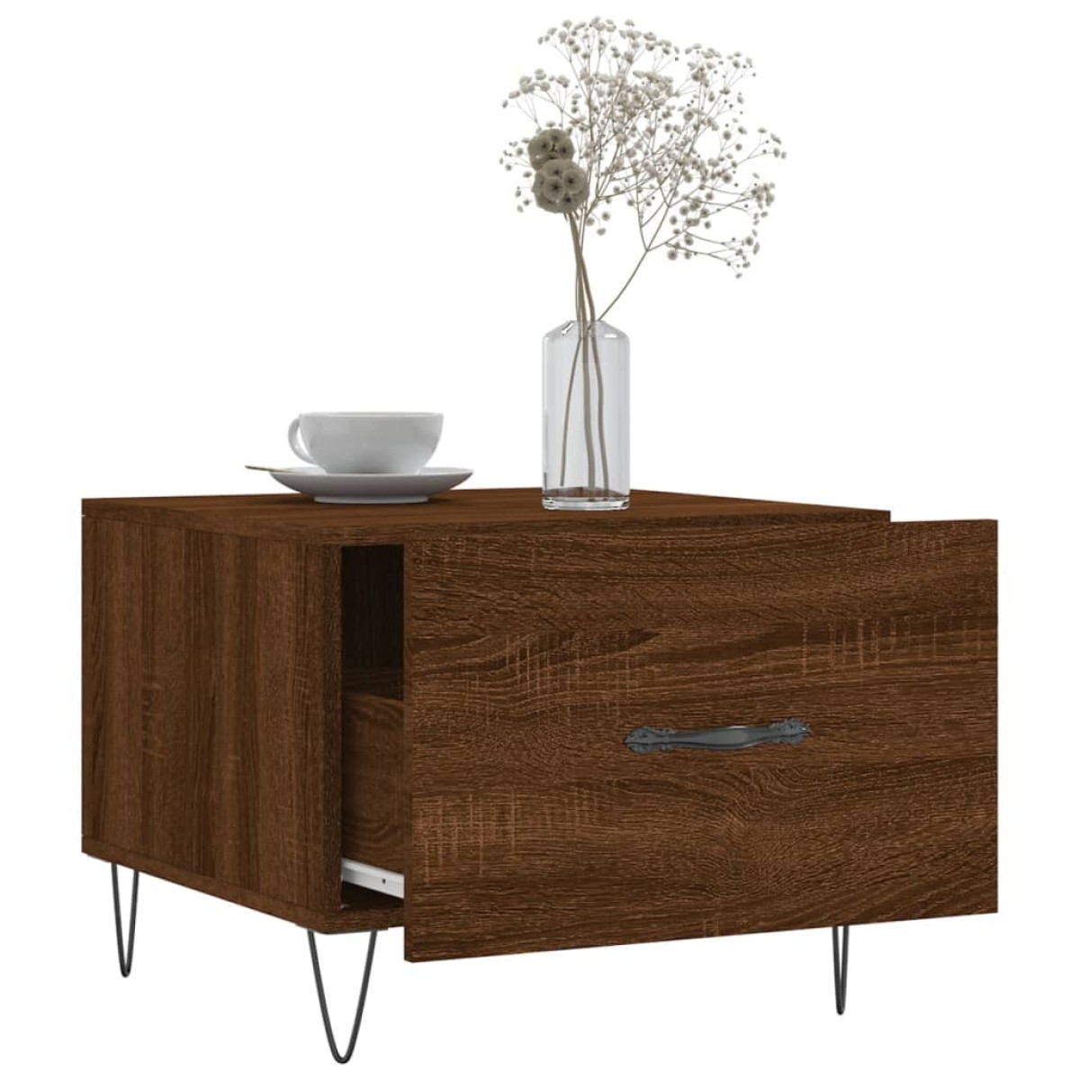vidaXL Τραπεζάκια Σαλονιού 2 τεμ Brown Oak 50x50x40 εκ Επεξ. Ξύλο