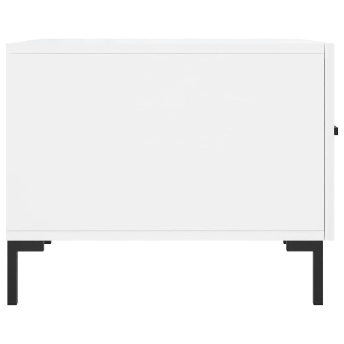 vidaXL Τραπεζάκι Σαλονιού Γυαλ. Λευκό 50 x 50 x 40 εκ. Επεξεργ. Ξύλο