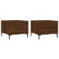 vidaXL Τραπεζάκια Σαλονιού 2 τεμ Brown Oak 50x50x40 εκ Επεξ. Ξύλο