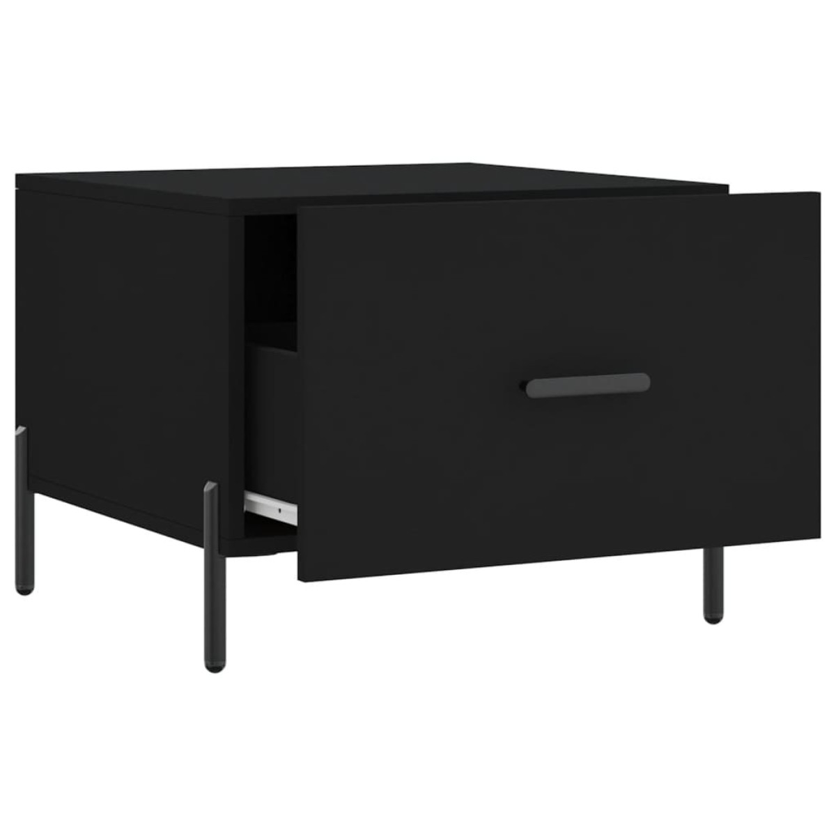 vidaXL Τραπεζάκια Σαλονιού 2 τεμ. Μαύρα 50x50x40 εκ. Επεξεργ. Ξύλο