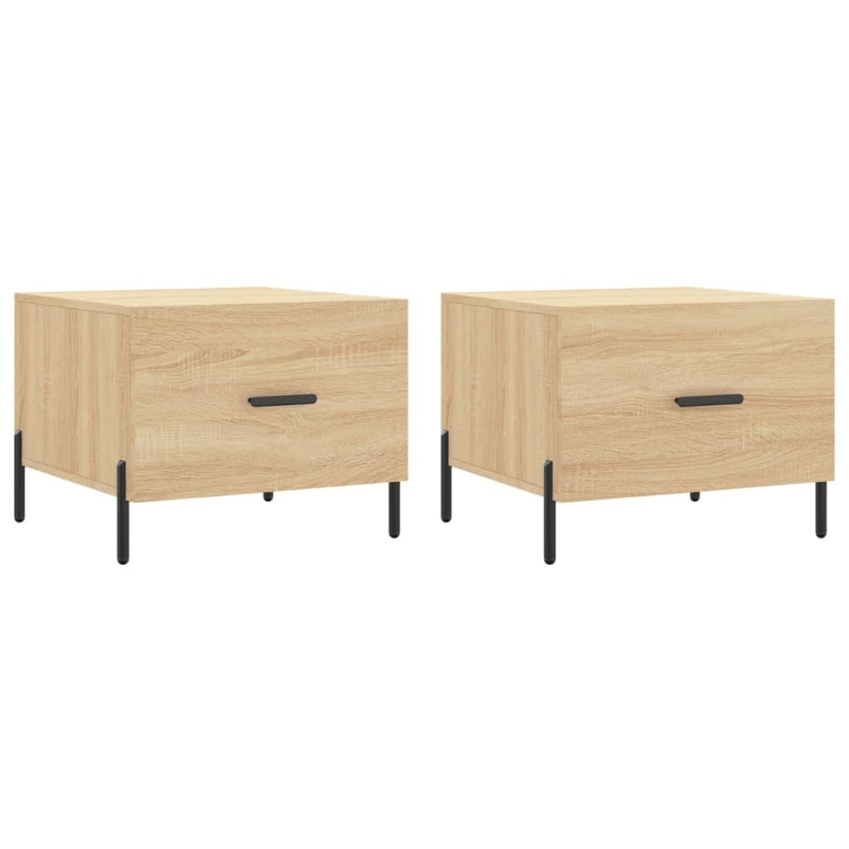 vidaXL Τραπεζάκια Σαλονιού 2 τεμ Sonoma Δρυς 50x50x40 εκ Επεξ. Ξύλο