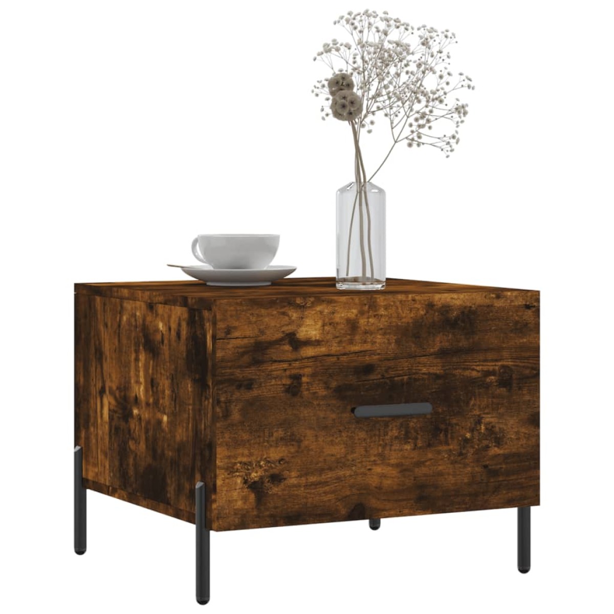 vidaXL Τραπεζάκια Σαλονιού 2 τεμ Καπνιστή Oak 50x50x40 εκ Επεξ. Ξύλο