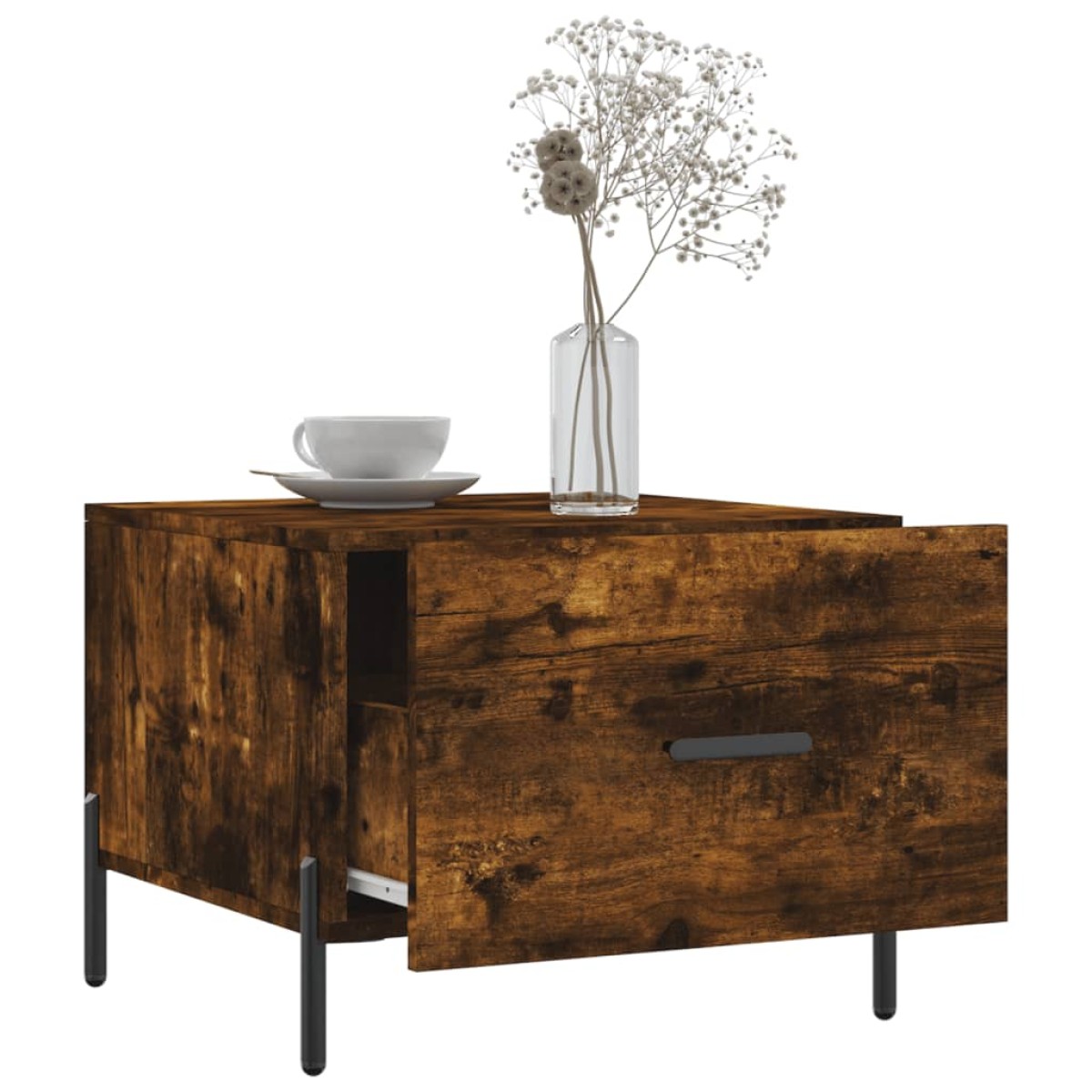 vidaXL Τραπεζάκια Σαλονιού 2 τεμ Καπνιστή Oak 50x50x40 εκ Επεξ. Ξύλο
