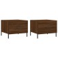 vidaXL Τραπεζάκια Σαλονιού 2 τεμ Brown Oak 50x50x40 εκ Επεξ. Ξύλο