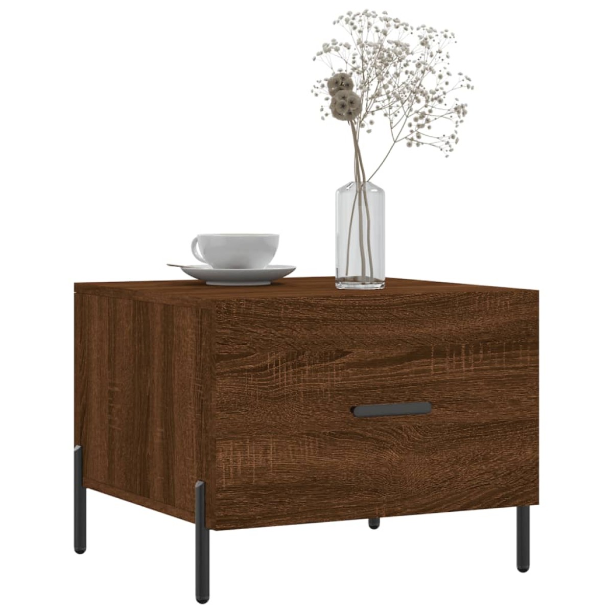 vidaXL Τραπεζάκια Σαλονιού 2 τεμ Brown Oak 50x50x40 εκ Επεξ. Ξύλο