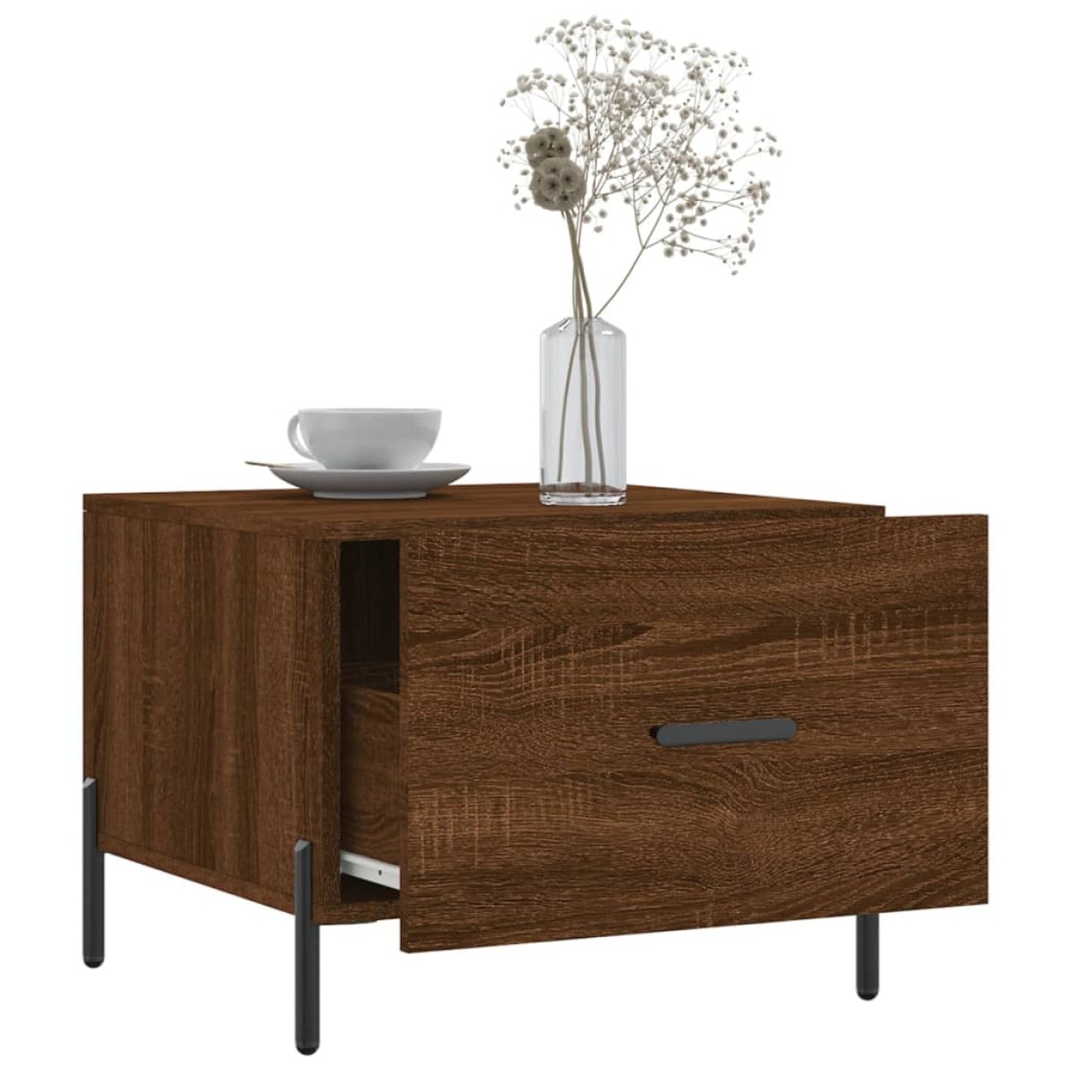 vidaXL Τραπεζάκια Σαλονιού 2 τεμ Brown Oak 50x50x40 εκ Επεξ. Ξύλο