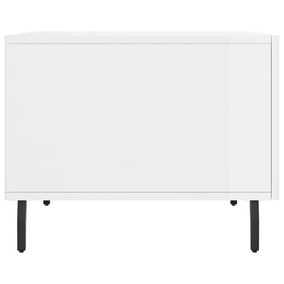 vidaXL Τραπεζάκι Σαλονιού Γυαλ. Λευκό 50 x 50 x 40 εκ. Επεξεργ. Ξύλο