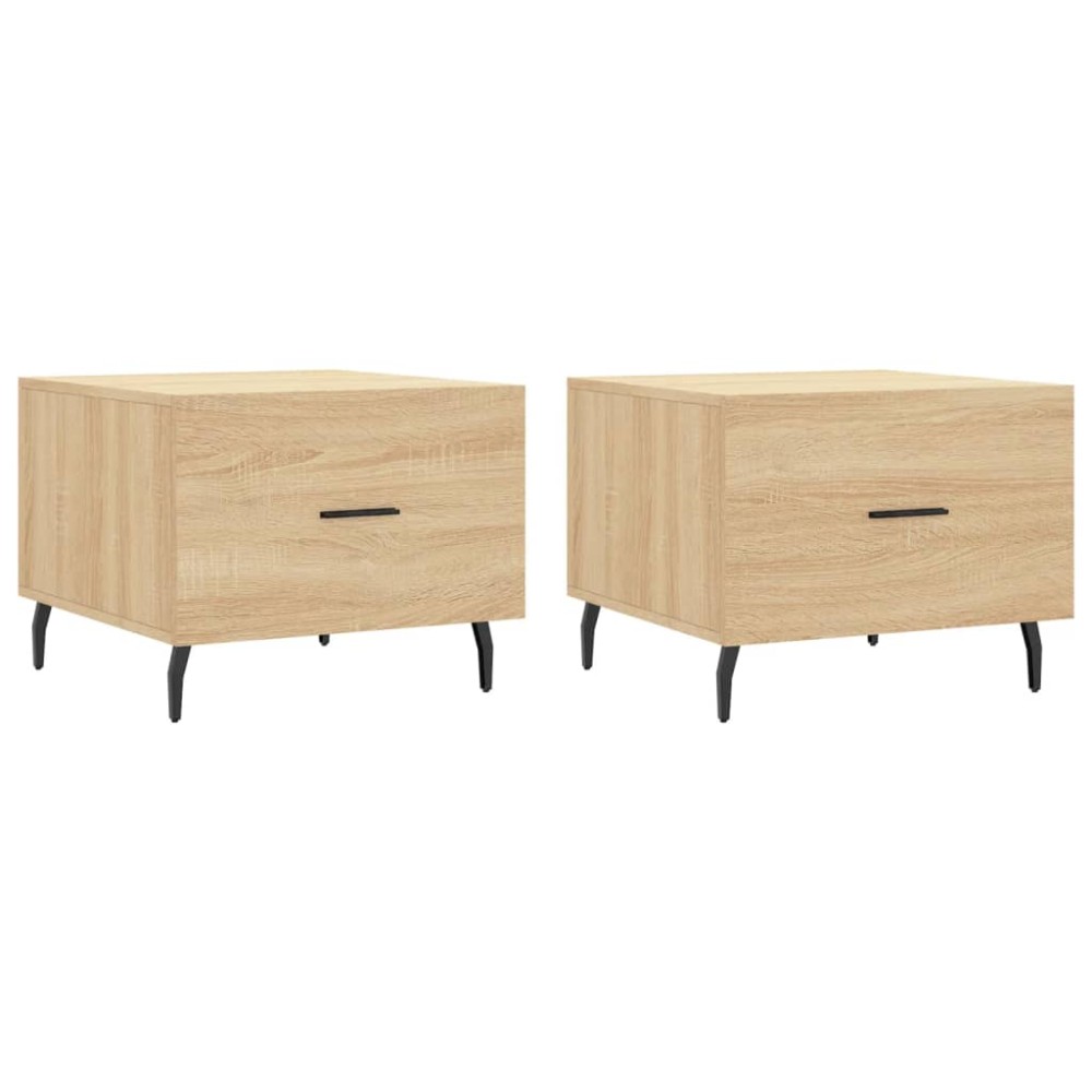 vidaXL Τραπεζάκια Σαλονιού 2 τεμ Sonoma Δρυς 50x50x40 εκ Επεξ. Ξύλο
