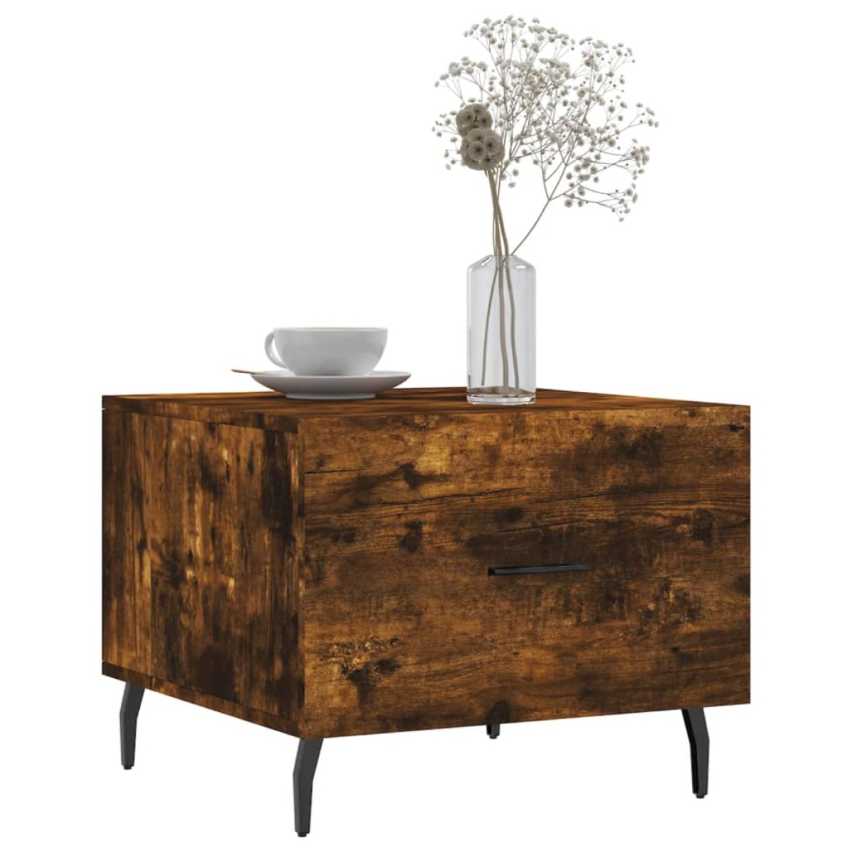 vidaXL Τραπεζάκια Σαλονιού 2 τεμ Καπνιστή Oak 50x50x40 εκ Επεξ. Ξύλο