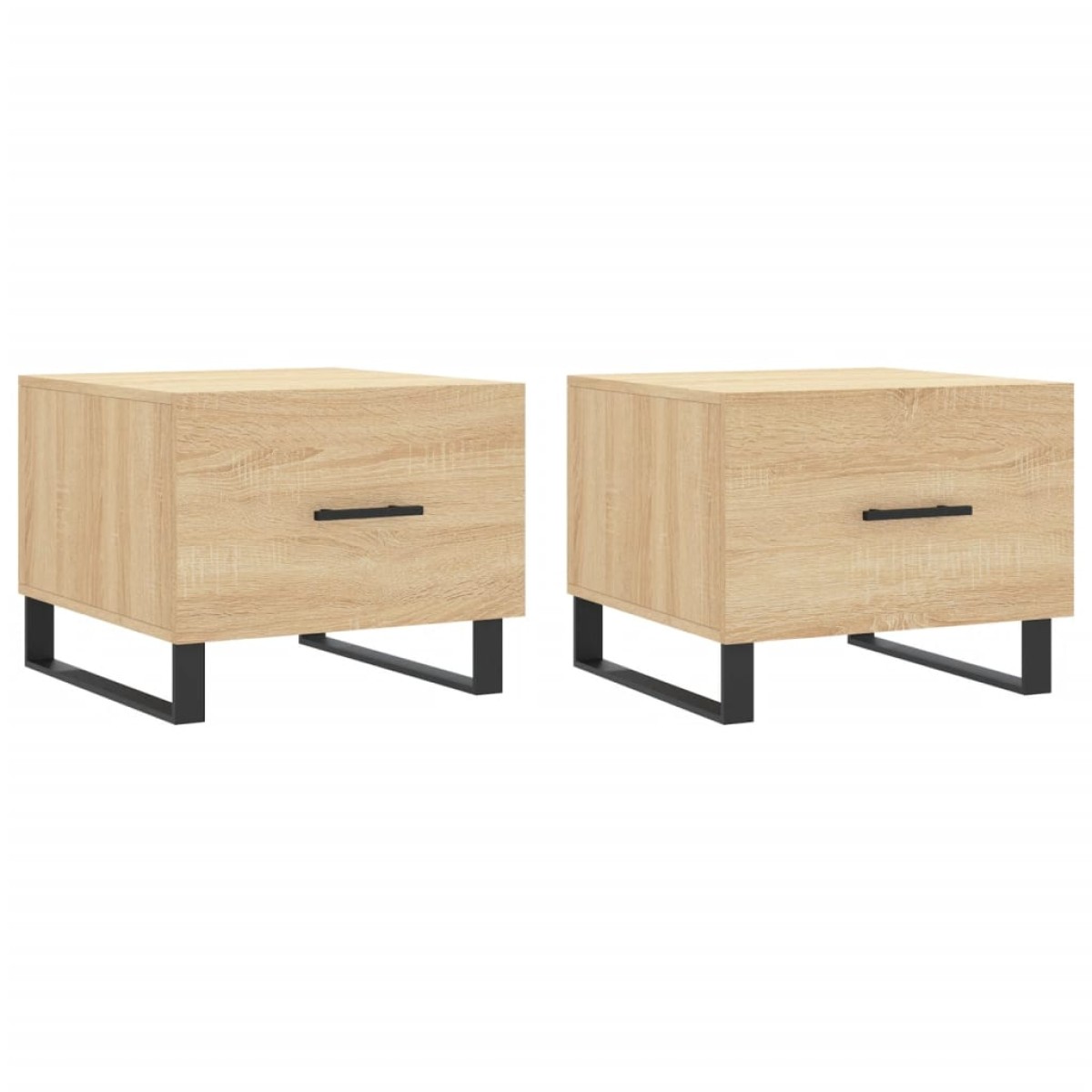 vidaXL Τραπεζάκια Σαλονιού 2 τεμ Sonoma Δρυς 50x50x40 εκ Επεξ. Ξύλο