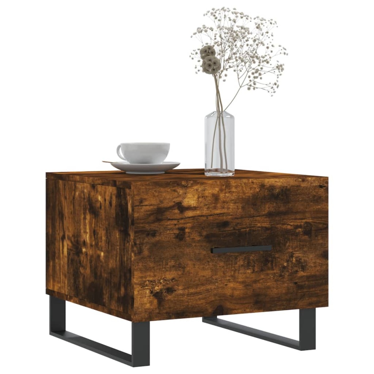 vidaXL Τραπεζάκια Σαλονιού 2 τεμ Καπνιστή Oak 50x50x40 εκ Επεξ. Ξύλο
