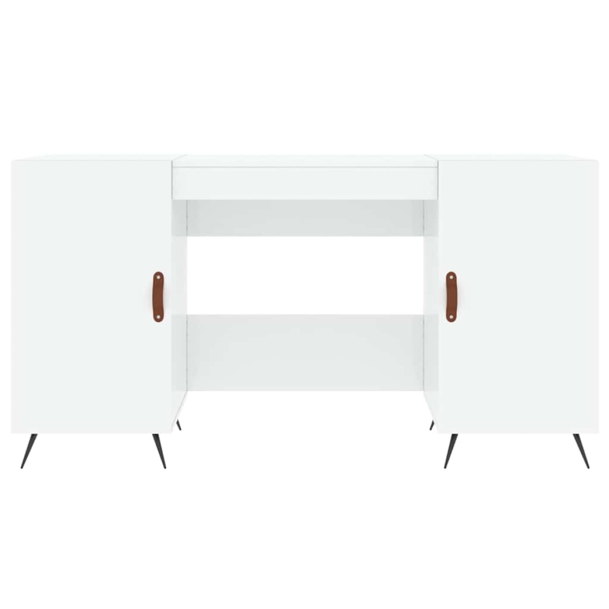 vidaXL Γραφείο Γυαλιστερό Λευκό 140x50x75 εκ. Επεξεργασμένο Ξύλο