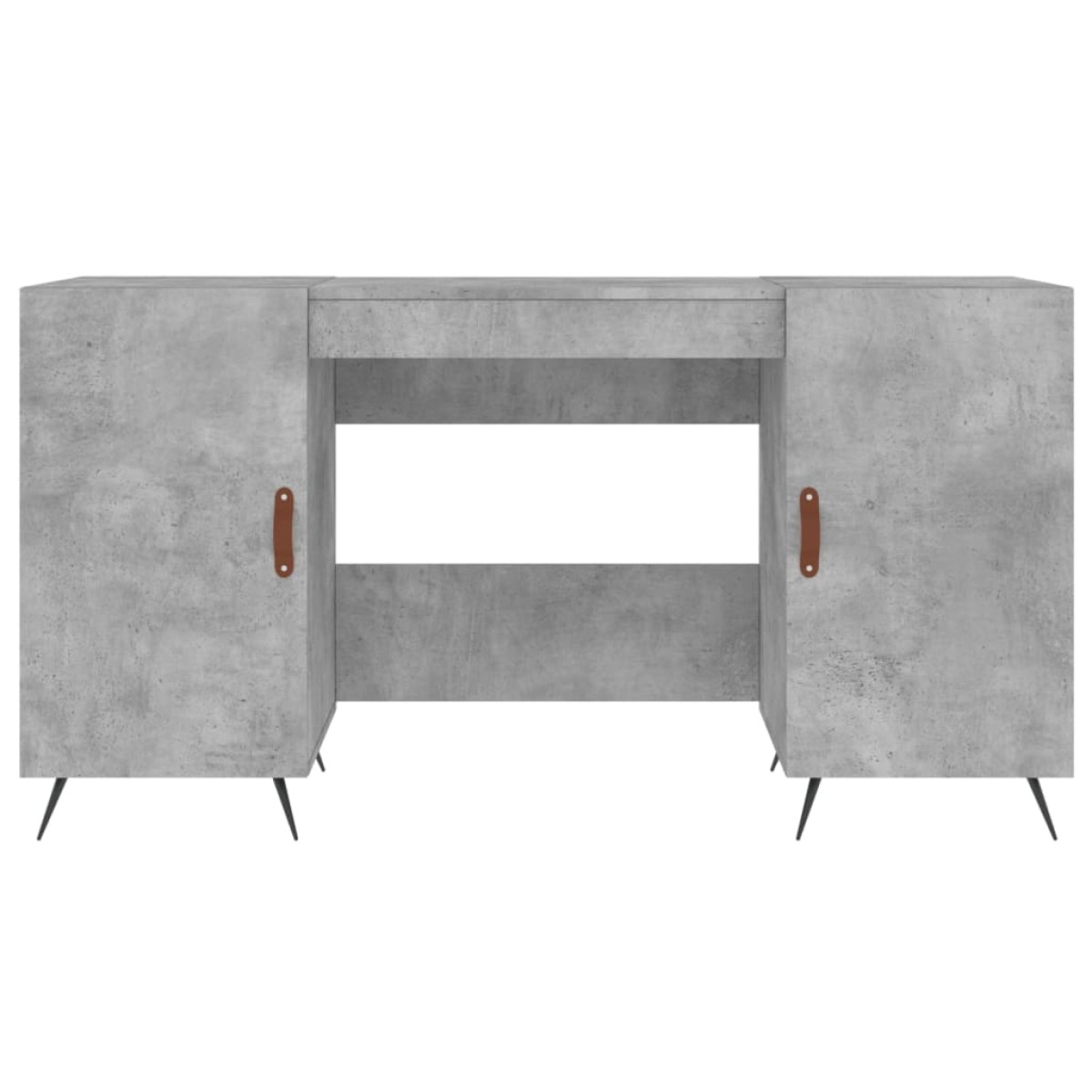vidaXL Γραφείο Γκρι Σκυροδέματος 140 x 50 x 75 εκ. από Επεξεργ. Ξύλο