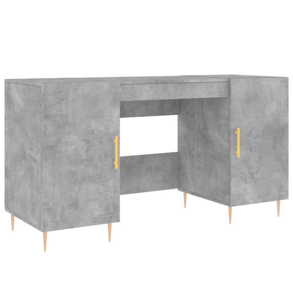 vidaXL Γραφείο Γκρι Σκυροδέματος 140 x 50 x 75 εκ. από Επεξεργ. Ξύλο