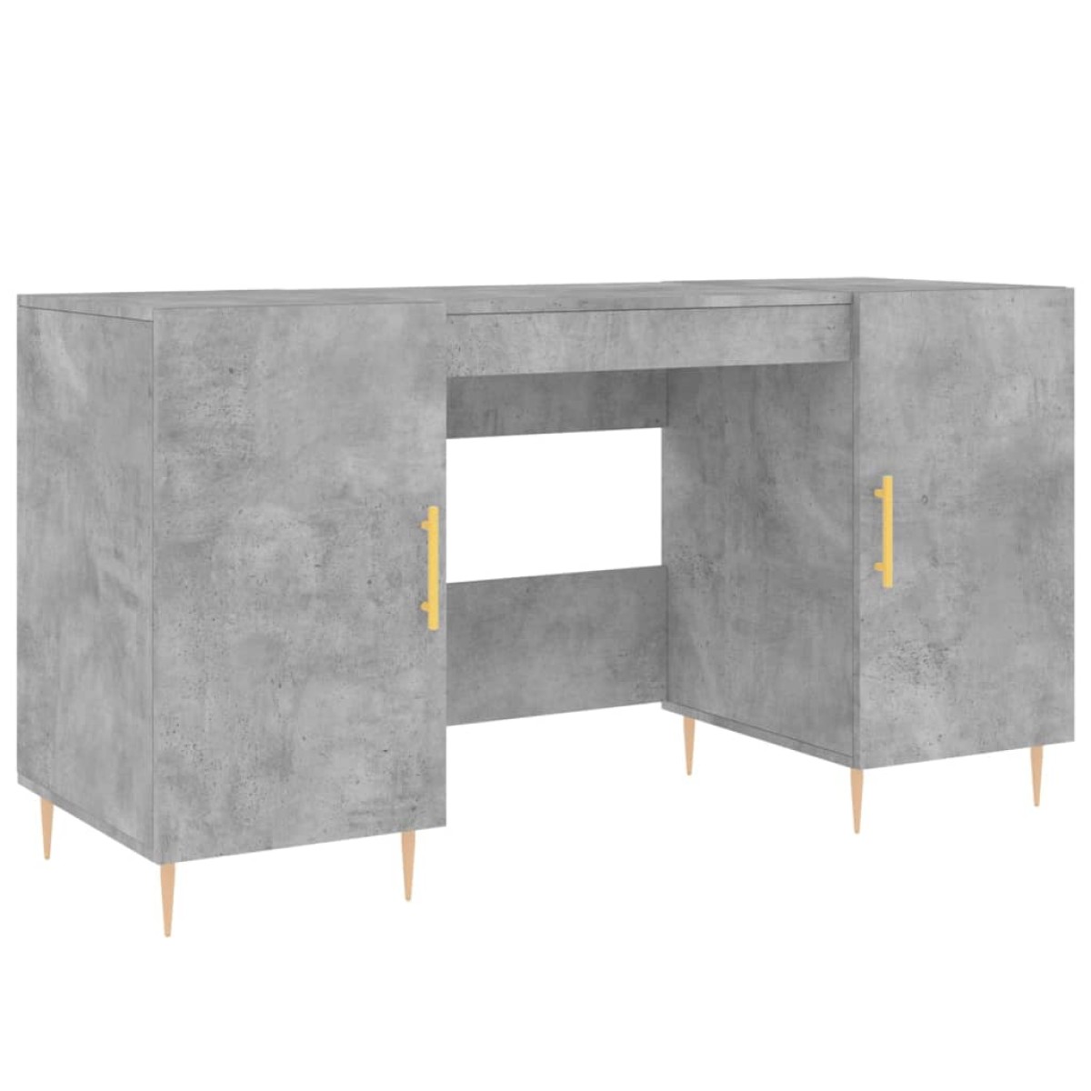 vidaXL Γραφείο Γκρι Σκυροδέματος 140 x 50 x 75 εκ. από Επεξεργ. Ξύλο