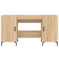 vidaXL Γραφείο Sonoma Δρυς 140 x 50 x 75 εκ. από Επεξεργασμένο Ξύλο