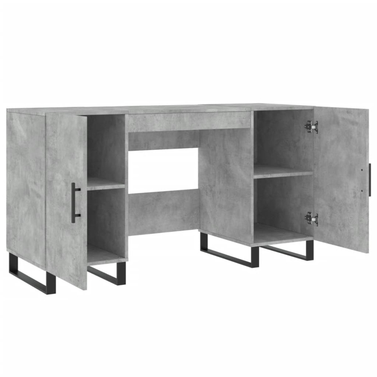 vidaXL Γραφείο Γκρι Σκυροδέματος 140 x 50 x 75 εκ. από Επεξεργ. Ξύλο
