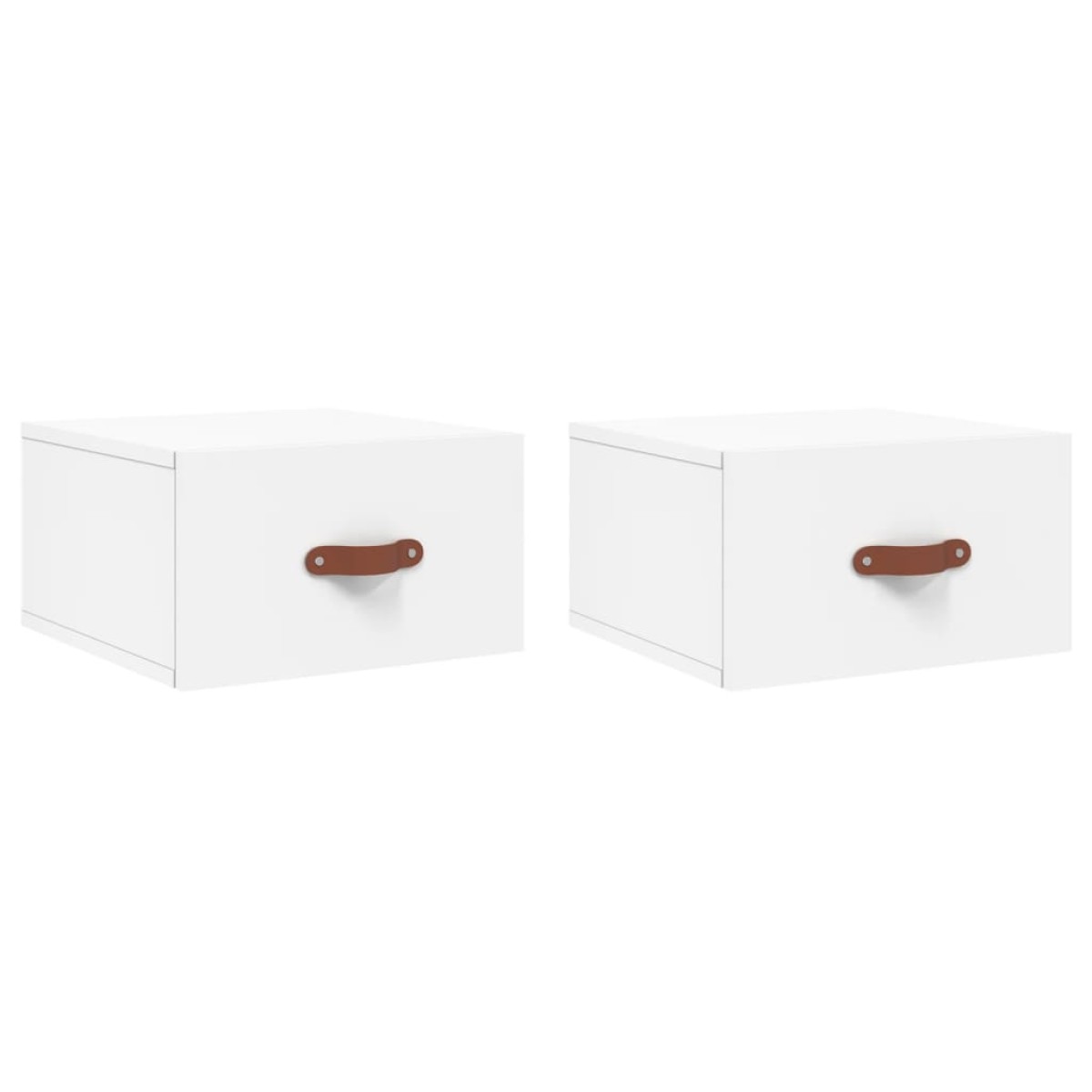 vidaXL Κομοδίνα Επιτοίχια 2 τεμ. Λευκά 35x35x20 εκ.