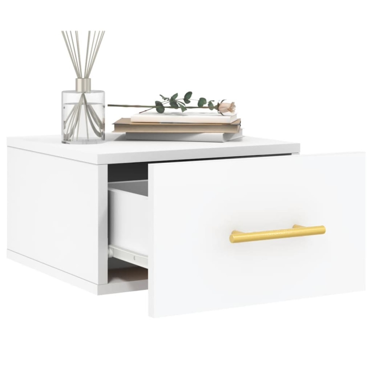 vidaXL Κομοδίνο Επιτοίχιο Λευκά 35 x 35 x 20 εκ.