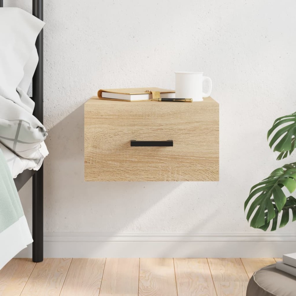 vidaXL Κομοδίνα Επιτοίχια Sonoma Δρυς 35 x 35 x 20 εκ.