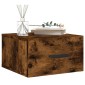 vidaXL Κομοδίνο Επιτοίχιο Καπνιστή Δρυς 35 x 35 x 20 εκ.