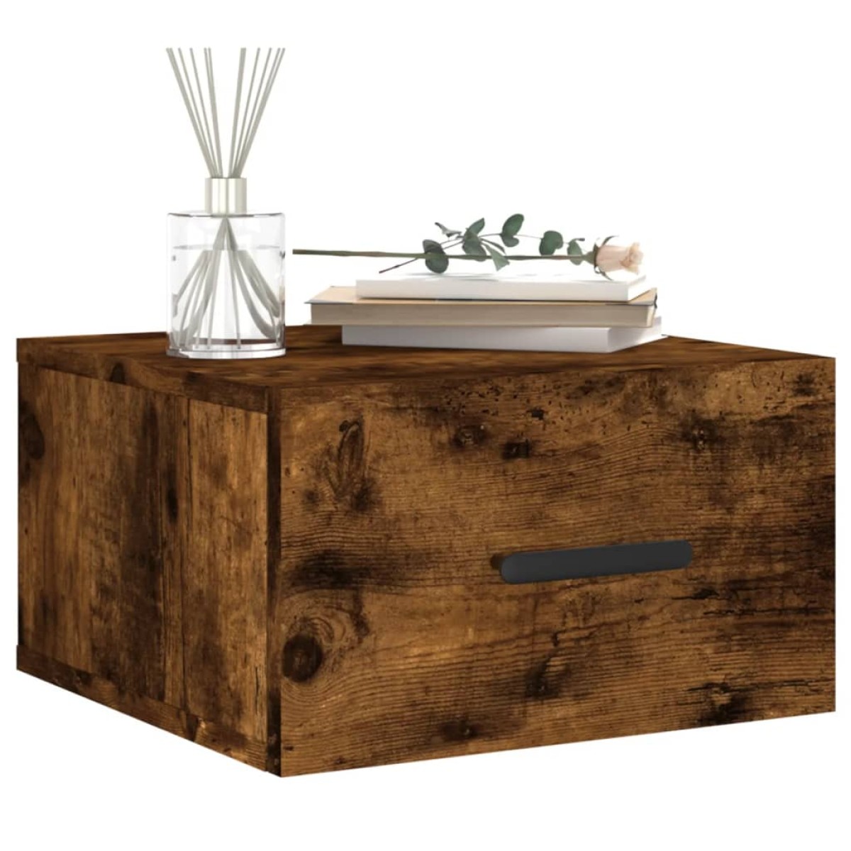 vidaXL Κομοδίνα Επιτοίχια 2 τεμ. Καπνιστή Δρυς 35x35x20 εκ.