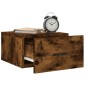 vidaXL Κομοδίνα Επιτοίχια 2 τεμ. Καπνιστή Δρυς 35x35x20 εκ.