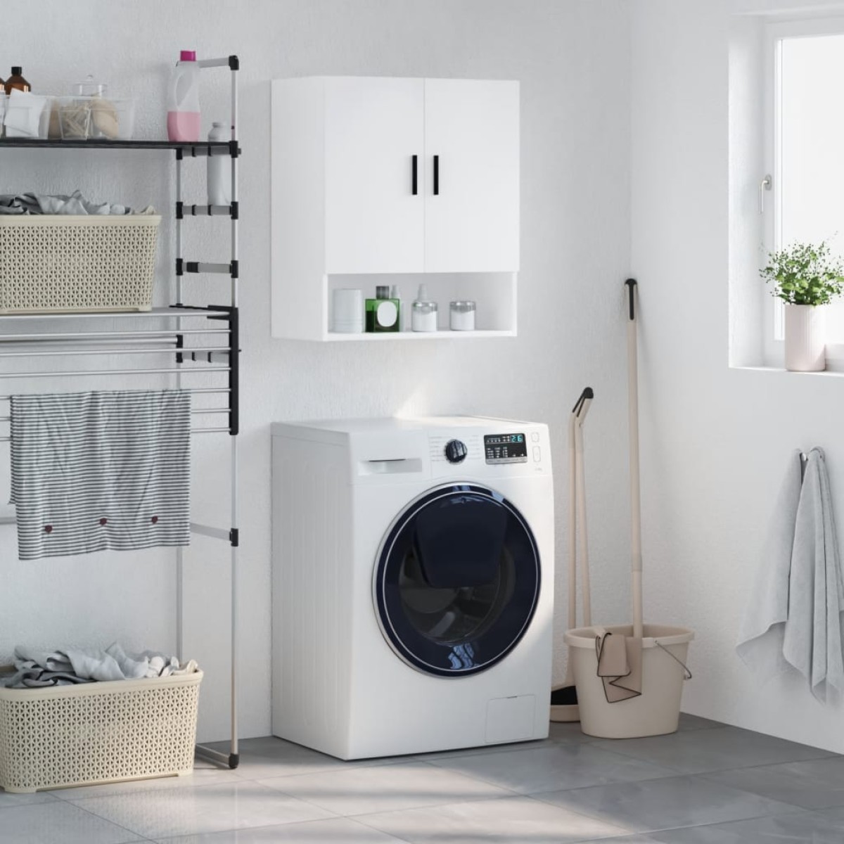 vidaXL Ντουλάπι Τοίχου Λευκό 60 x 31 x 70 εκ. από Επεξεργασμένο Ξύλο