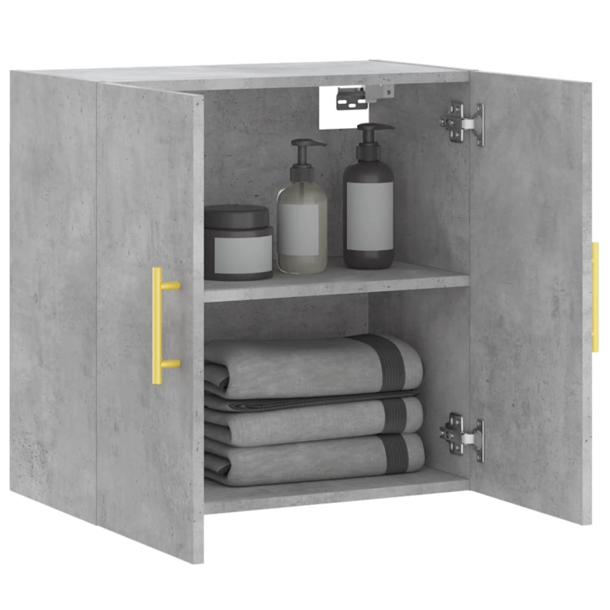 vidaXL Ντουλάπι Τοίχου Γκρι Σκυροδέματος 60x31x60 εκ. Επεξεργ. Ξύλο