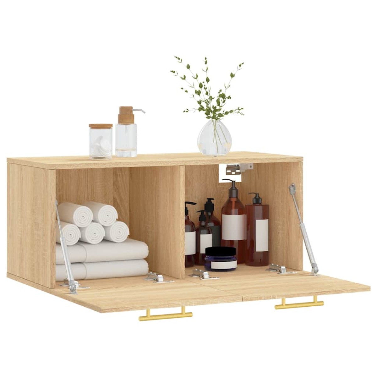 vidaXL Ντουλάπι Τοίχου Sonoma Δρυς 80x36,5x35 εκ. Επεξεργασμένο Ξύλο