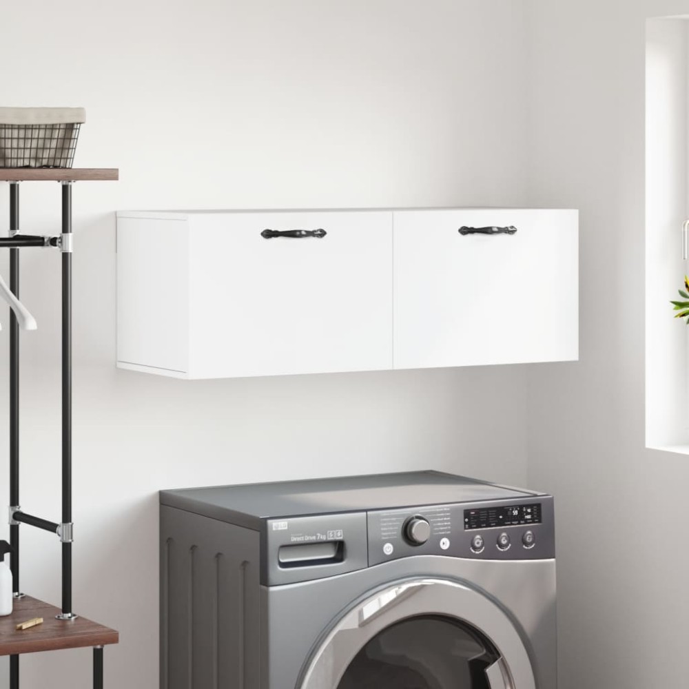 vidaXL Ντουλάπι Τοίχου Λευκό 100x36,5x35 εκ. από Επεξεργασμένο Ξύλο