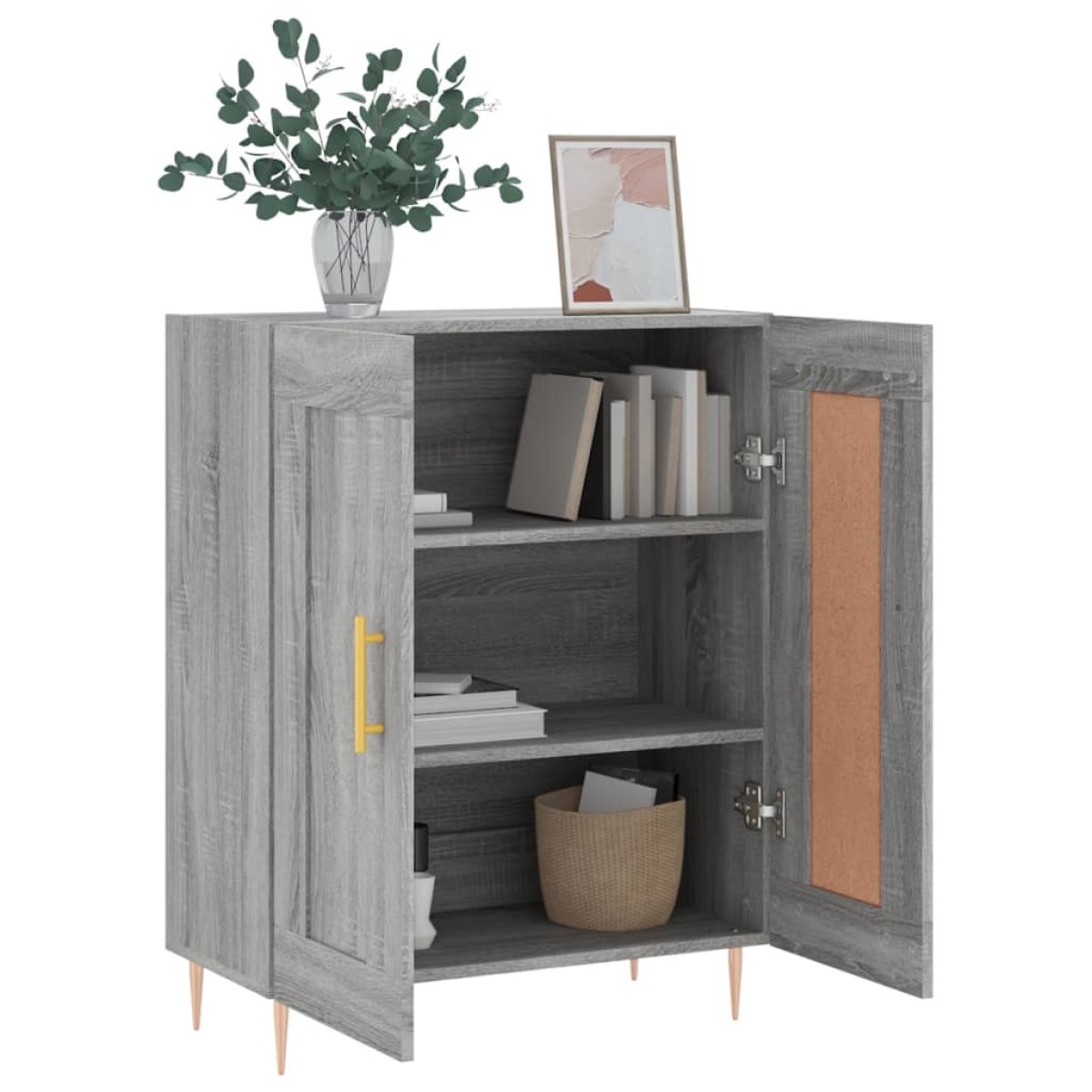 vidaXL Ντουλάπι Γκρι Sonoma 69,5 x 34 x 90 εκ. από Επεξεργασμένο Ξύλο