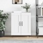 vidaXL Ντουλάπι Γυαλιστερό Λευκό 69,5x34x90 εκ. Επεξεργασμένο Ξύλο