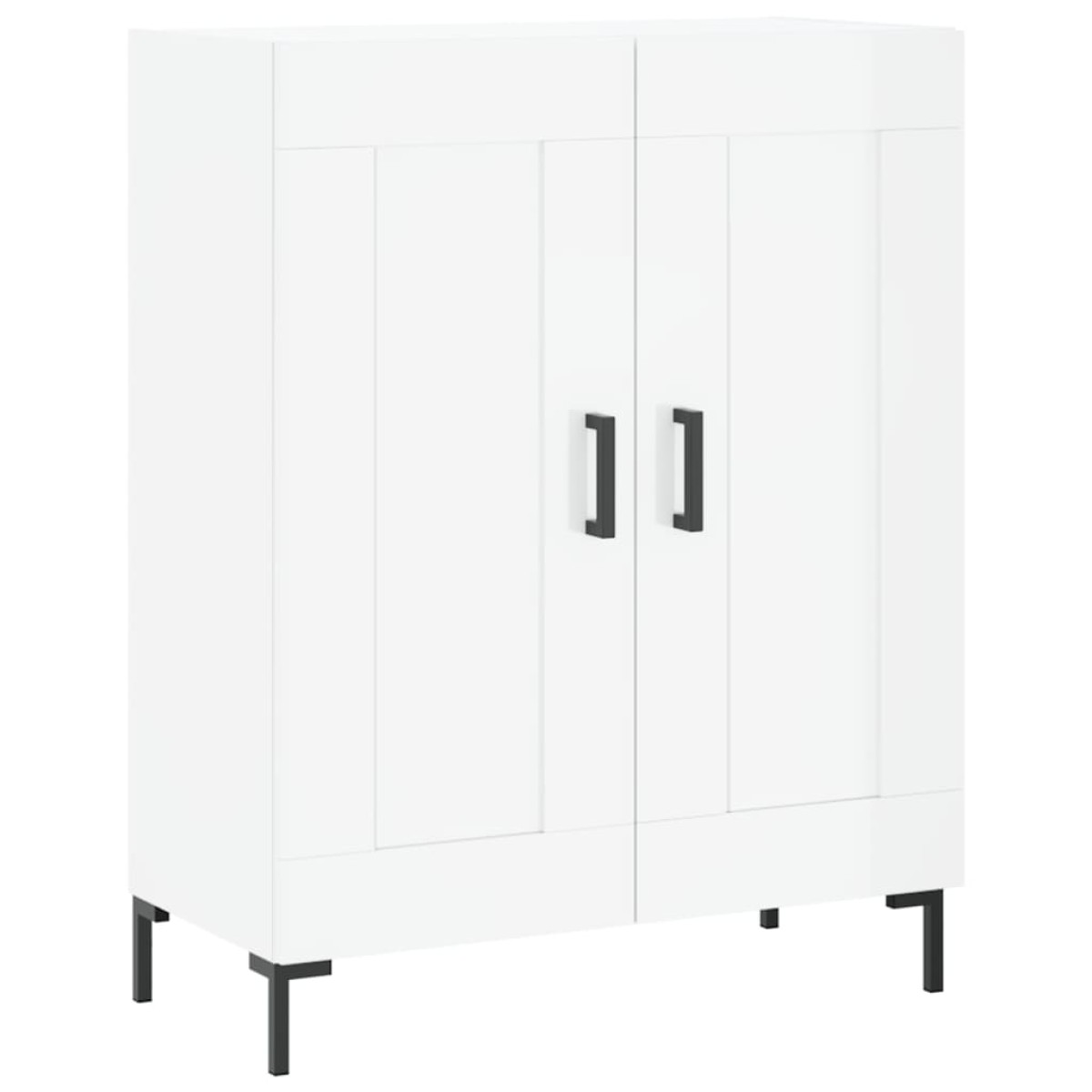vidaXL Ντουλάπι Γυαλιστερό Λευκό 69,5x34x90 εκ. Επεξεργασμένο Ξύλο