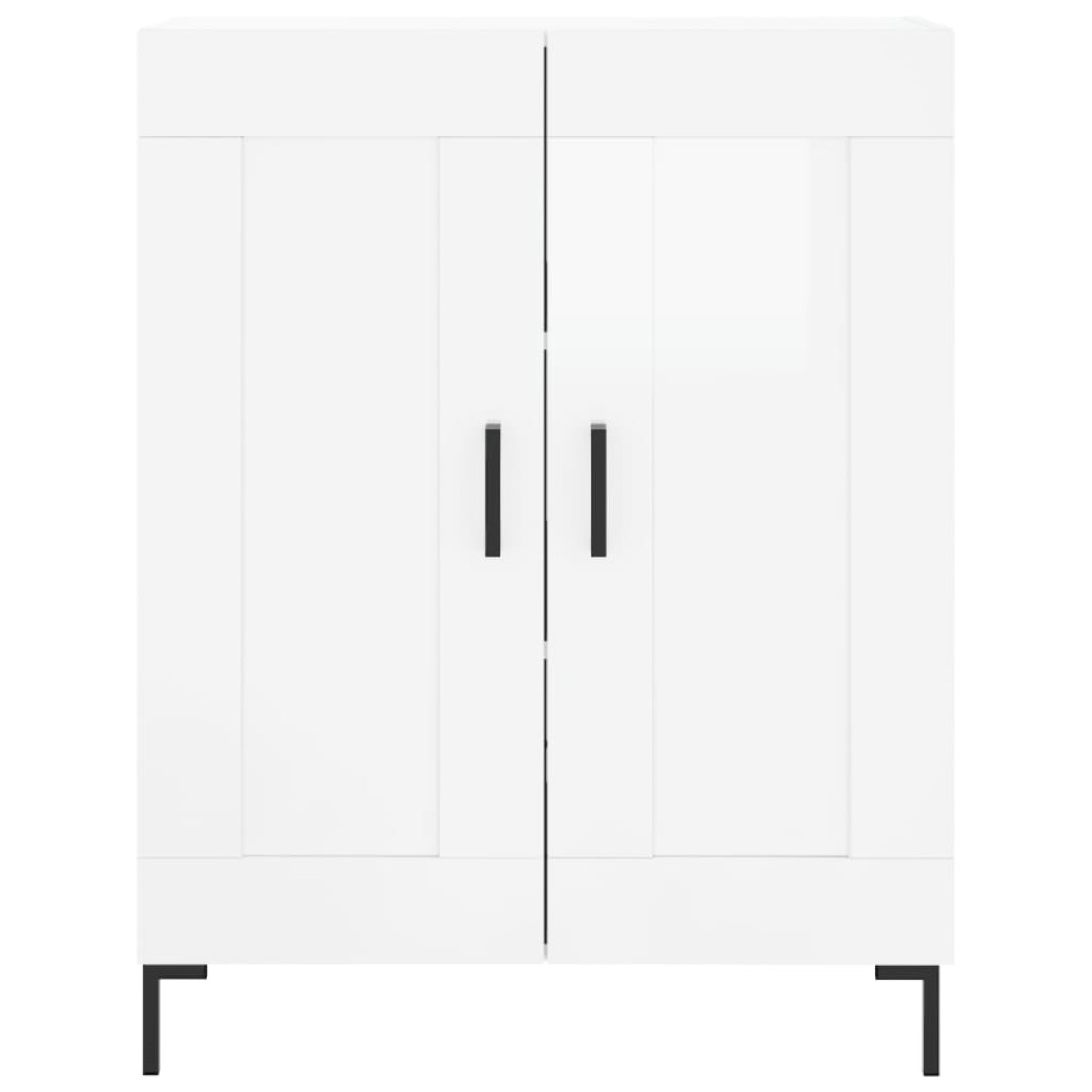 vidaXL Ντουλάπι Γυαλιστερό Λευκό 69,5x34x90 εκ. Επεξεργασμένο Ξύλο
