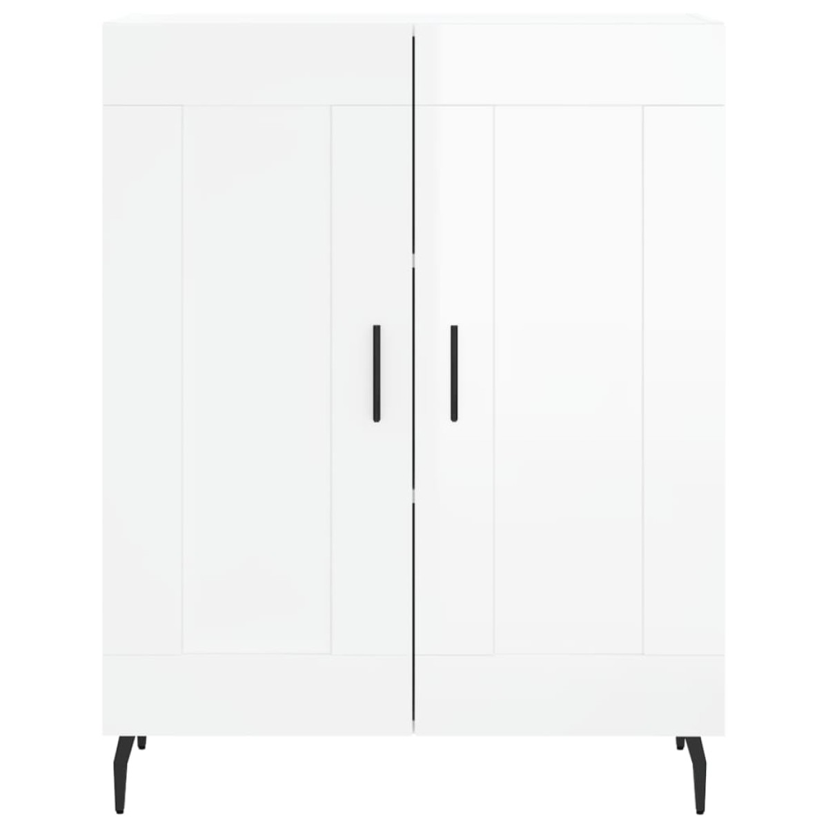 vidaXL Ντουλάπι Γυαλιστερό Λευκό 69,5x34x90 εκ. Επεξεργασμένο Ξύλο