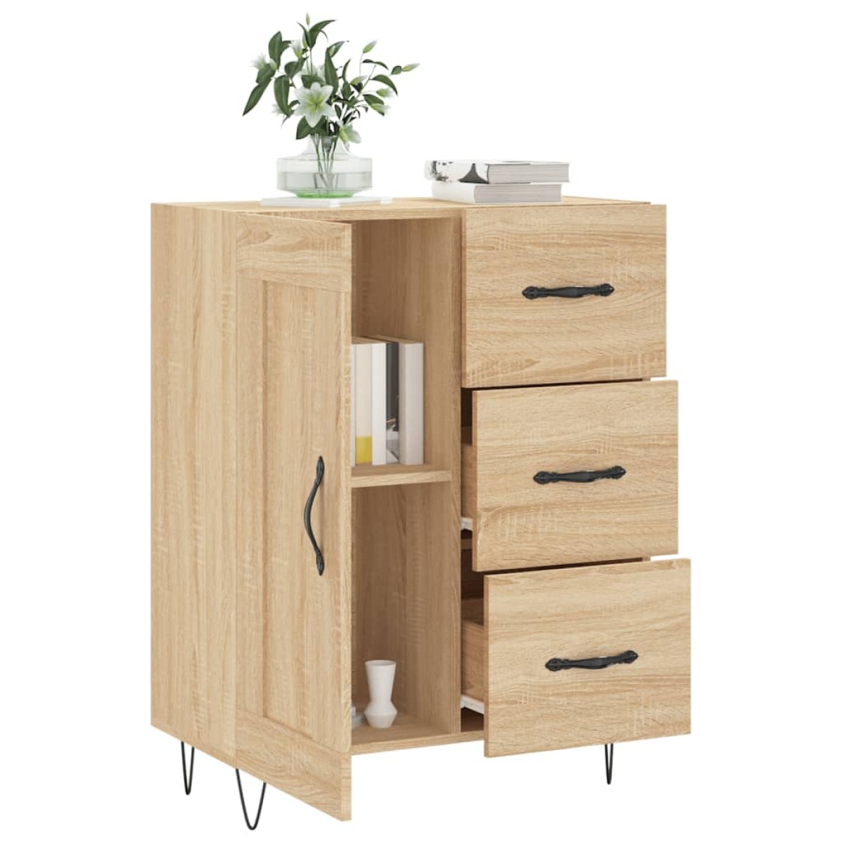 vidaXL Ντουλάπι Sonoma Δρυς 69,5 x 34 x 90 εκ. από Επεξεργασμένο Ξύλο