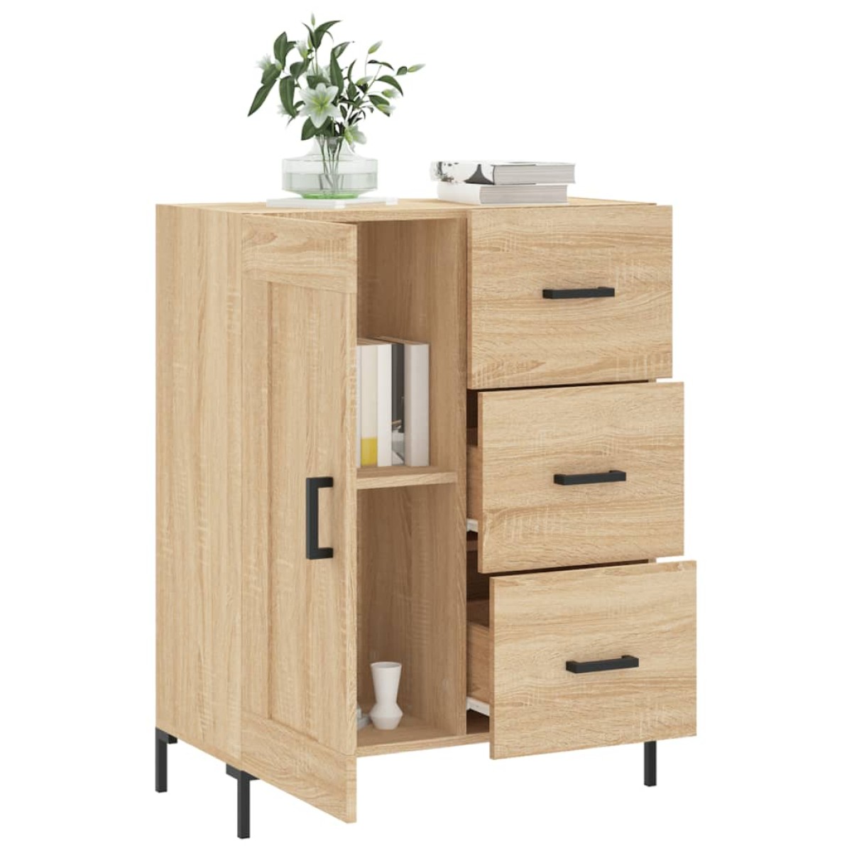 vidaXL Ντουλάπι Sonoma Δρυς 69,5 x 34 x 90 εκ. από Επεξεργασμένο Ξύλο