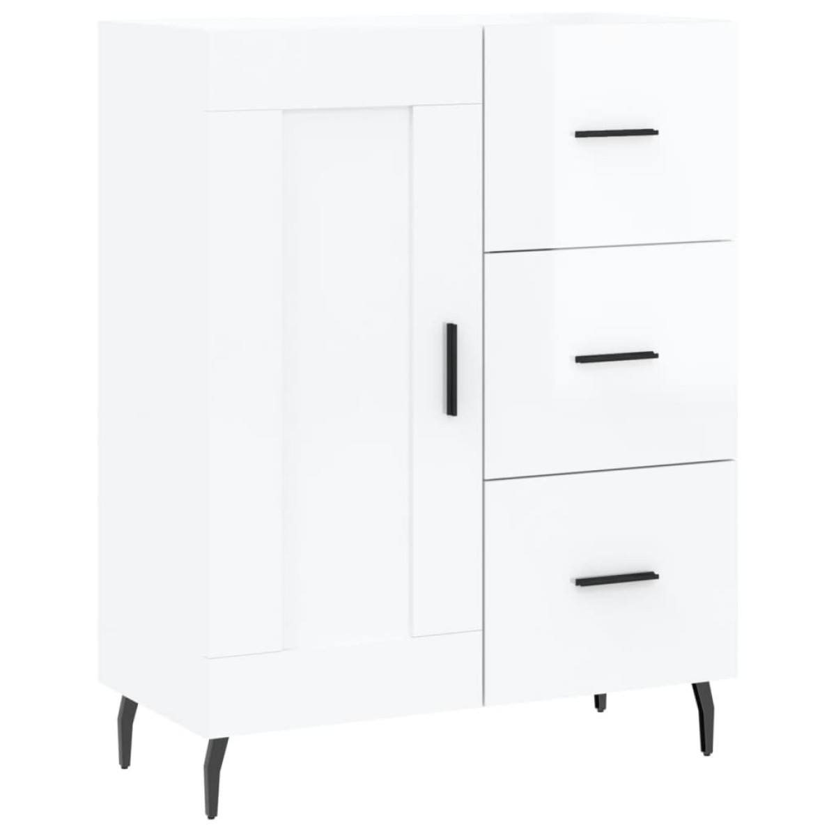 vidaXL Ντουλάπι Γυαλιστερό Λευκό 69,5x34x90 εκ. Επεξεργασμένο Ξύλο