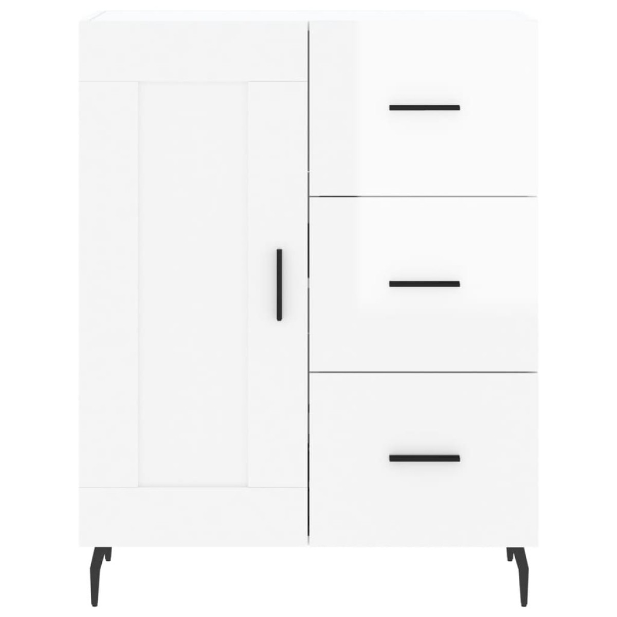 vidaXL Ντουλάπι Γυαλιστερό Λευκό 69,5x34x90 εκ. Επεξεργασμένο Ξύλο