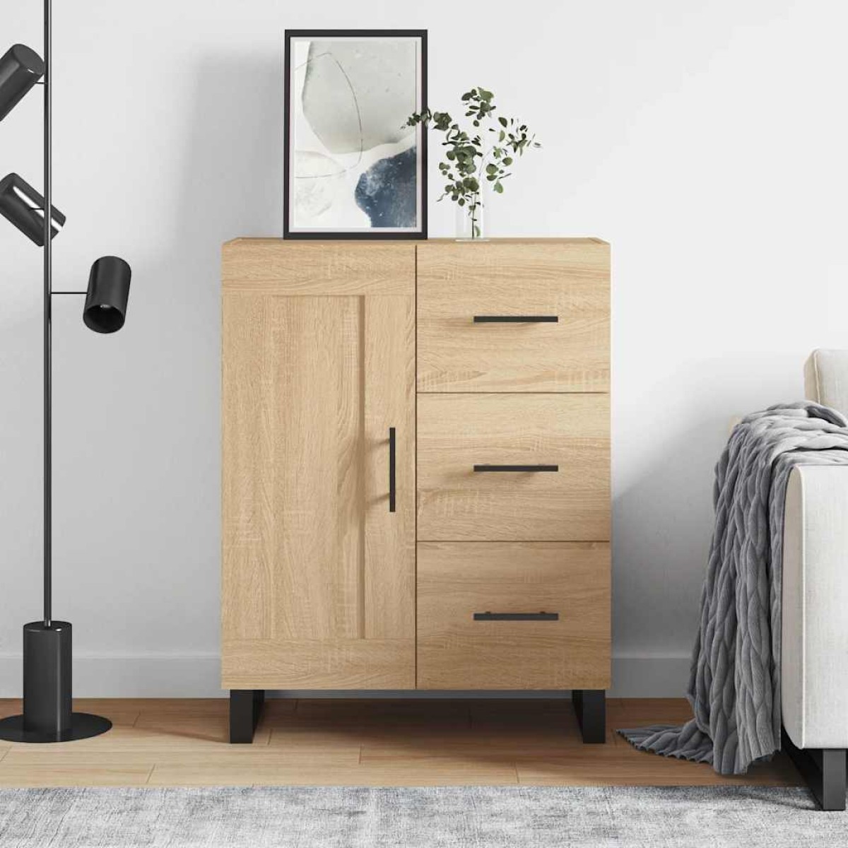 vidaXL Ντουλάπι Sonoma Δρυς 69,5 x 34 x 90 εκ. από Επεξεργασμένο Ξύλο