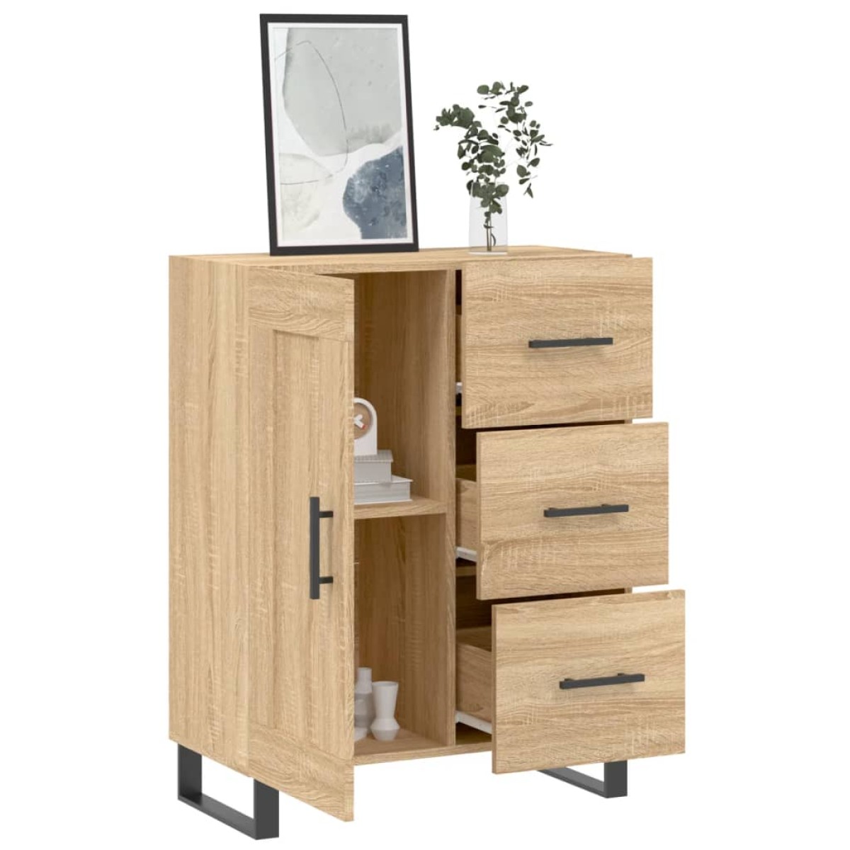 vidaXL Ντουλάπι Sonoma Δρυς 69,5 x 34 x 90 εκ. από Επεξεργασμένο Ξύλο