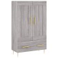vidaXL Ντουλάπα Γκρι Sonoma 69,5 x 31 x 115 εκ. από Επεξεργασμένο Ξύλο