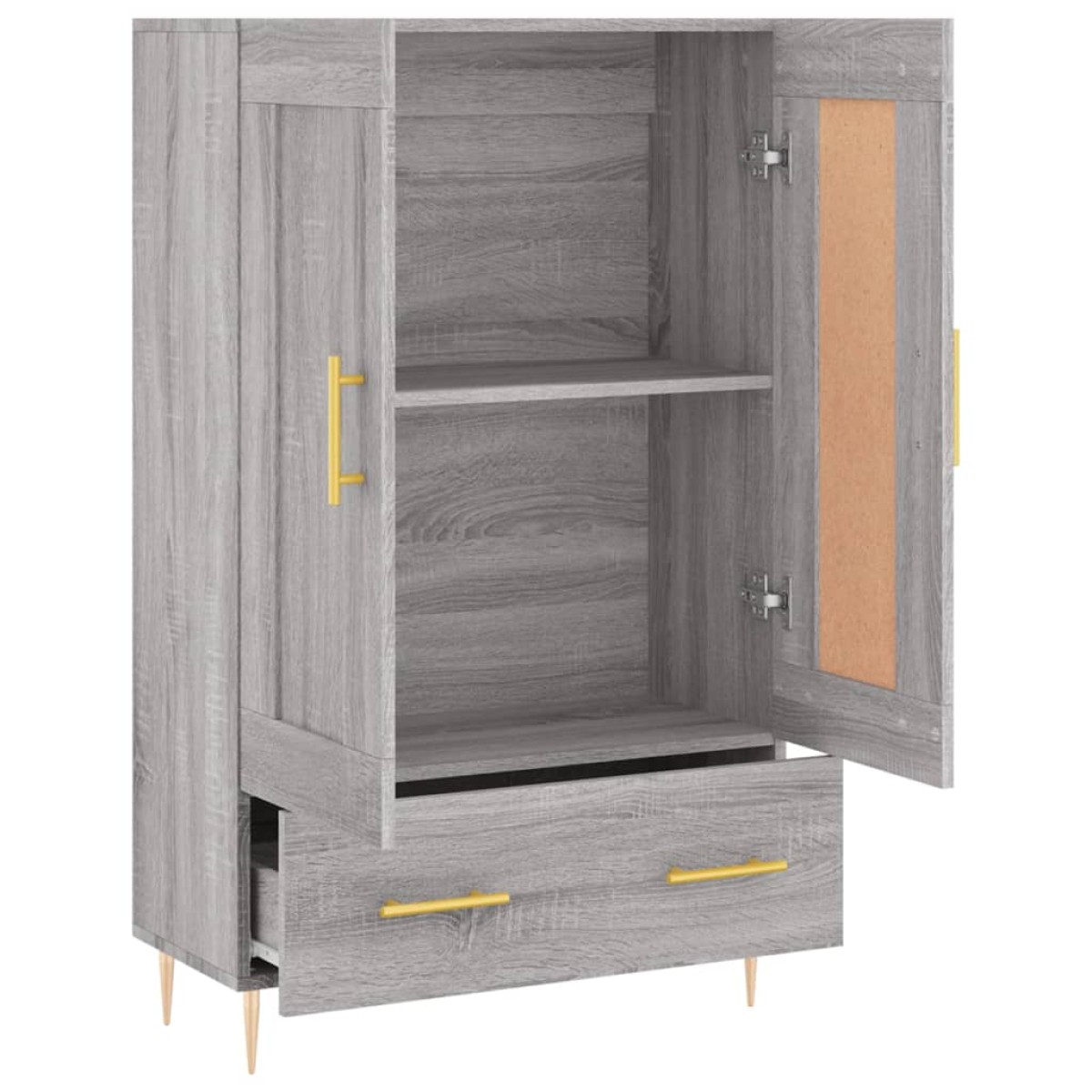 vidaXL Ντουλάπα Γκρι Sonoma 69,5 x 31 x 115 εκ. από Επεξεργασμένο Ξύλο