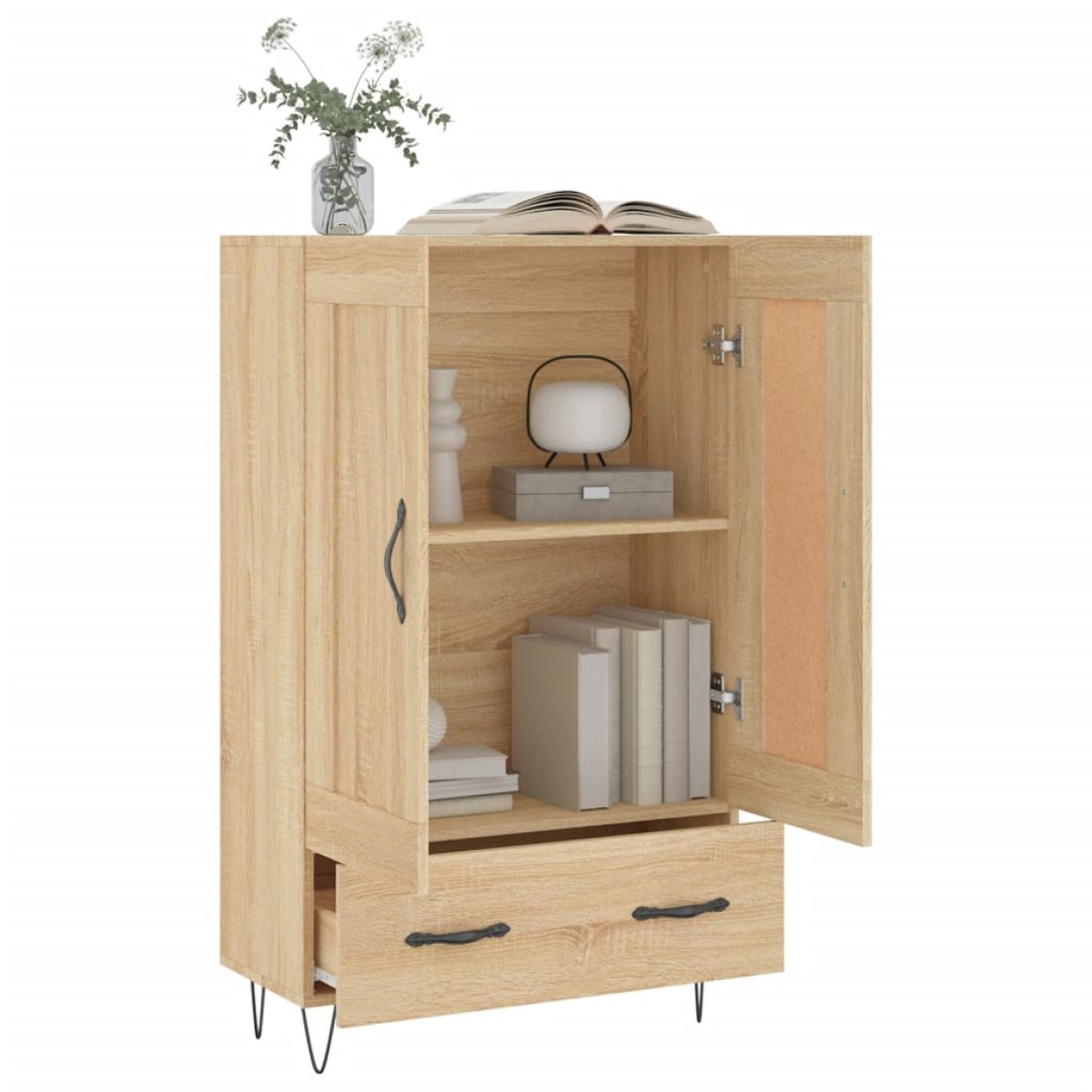 vidaXL Ντουλάπα Sonoma Δρυς 69,5 x 31 x 115 εκ. από Επεξεργασμένο Ξύλο