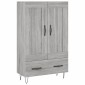 vidaXL Ντουλάπα Γκρι Sonoma 69,5 x 31 x 115 εκ. από Επεξεργασμένο Ξύλο